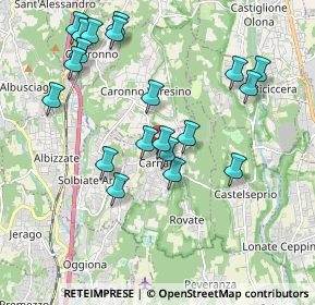 Mappa Via Carabelli Giacomo, 21040 Carnago VA, Italia (1.998)