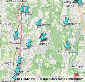 Mappa Via Carabelli Giacomo, 21040 Carnago VA, Italia (3.07944)