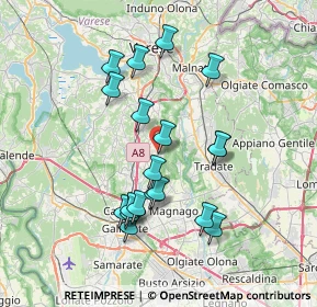 Mappa Via Carabelli Giacomo, 21040 Carnago VA, Italia (6.78737)