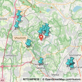 Mappa Via Per Montesolaro, 22063 Cantù CO, Italia (4.49063)