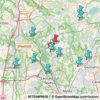 Mappa Via Per Montesolaro, 22063 Cantù CO, Italia (4.42455)