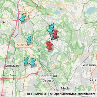 Mappa Via Per Montesolaro, 22063 Cantù CO, Italia (2.96636)