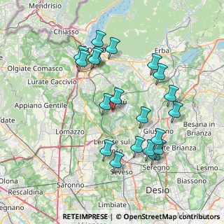 Mappa Via Per Montesolaro, 22063 Cantù CO, Italia (7.589)