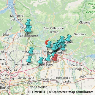 Mappa Via Aldo Moro, 24030 Paladina BG, Italia (10.91)
