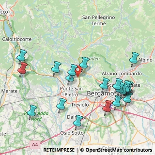 Mappa Via Aldo Moro, 24030 Paladina BG, Italia (9.3385)