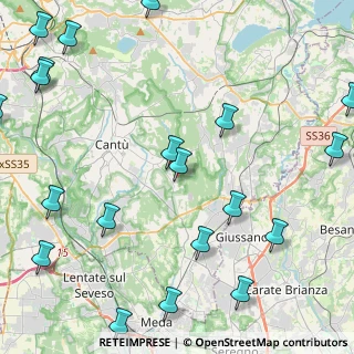 Mappa Via Monforte, 22063 Cantù CO, Italia (6.277)