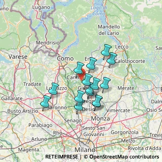 Mappa Via Monforte, 22063 Cantù CO, Italia (10.62933)