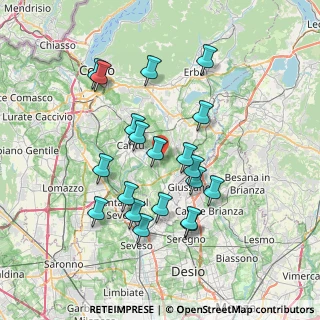 Mappa Via Monforte, 22063 Cantù CO, Italia (6.834)