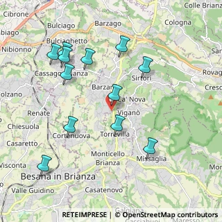 Mappa Via Galileo Galilei, 23891 Barzanò LC, Italia (2.0825)