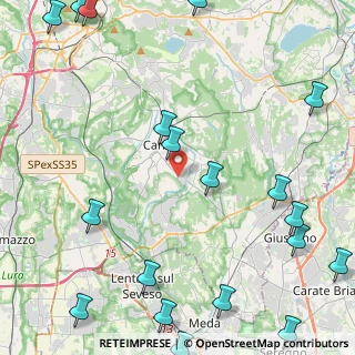 Mappa VIA DELLE BARAGGETTE, 22060 Figino Serenza CO, Italia (6.7905)