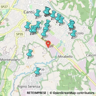 Mappa VIA DELLE BARAGGETTE, 22060 Figino Serenza CO, Italia (1.1195)