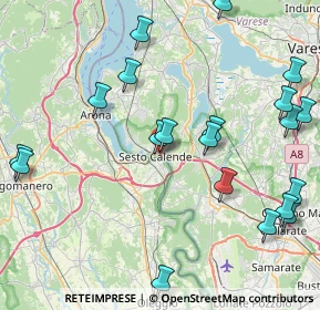 Mappa Via Cavour, 21018 Sesto Calende VA, Italia (10.179)