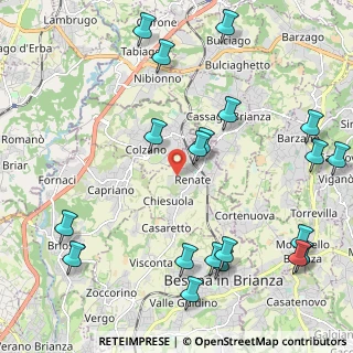 Mappa Via Battisti, 20838 Renate MB, Italia (2.706)