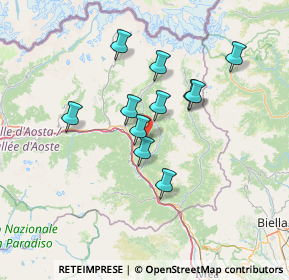 Mappa Località Eresaz, 11020 Montjovet AO, Italia (11.25909)