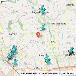 Mappa Via Coste, 36030 Zugliano VI, Italia (3.46)