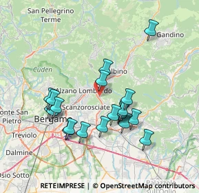 Mappa 24027 Villa di Serio BG, Italia (6.8465)