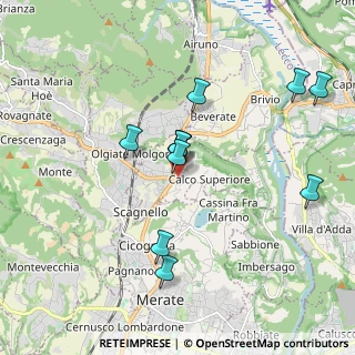 Mappa Via Vicolo Colombe, 23885 Calco LC, Italia (1.72818)