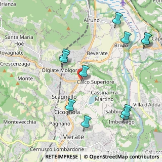 Mappa Via Vicolo Colombe, 23885 Calco LC, Italia (2.44545)