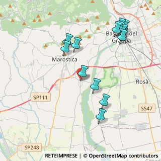 Mappa Piazza Giuseppe De Fabris, 36055 Nove VI, Italia (4.38385)