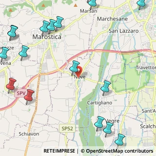 Mappa Piazza Giuseppe De Fabris, 36055 Nove VI, Italia (3.626)