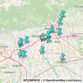 Mappa Piazza Giuseppe De Fabris, 36055 Nove VI, Italia (7.36571)