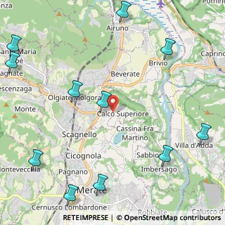 Mappa 23885 Calco LC, Italia (3.10727)