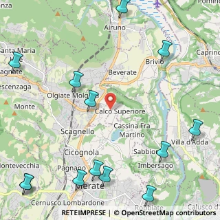 Mappa 23885 Calco LC, Italia (3.21308)