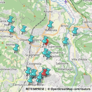 Mappa 23885 Calco LC, Italia (2.6345)