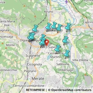 Mappa 23885 Calco LC, Italia (1.385)