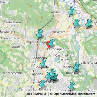 Mappa Largo Pomeo, 23885 Calco LC, Italia (2.78667)