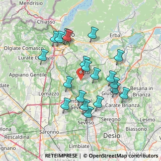 Mappa Via Giacomo Puccini, 22063 Cantù CO, Italia (6.8805)