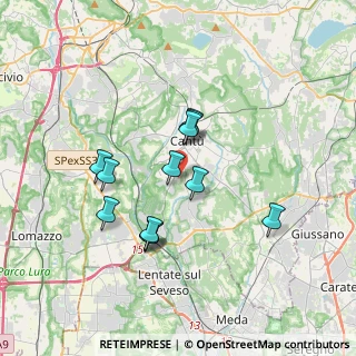 Mappa Via Giacomo Puccini, 22063 Cantù CO, Italia (2.985)