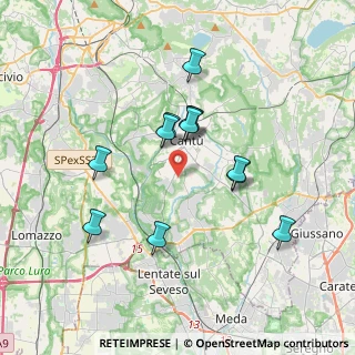 Mappa Via Giacomo Puccini, 22063 Cantù CO, Italia (3.14667)