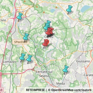 Mappa Via Giacomo Puccini, 22063 Cantù CO, Italia (3.53429)