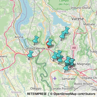 Mappa Via F. Cavallotti, 21029 Vergiate VA, Italia (6.96385)