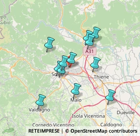 Mappa Via delle Prese, 36015 Schio VI, Italia (5.76833)