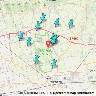 Mappa Via A. De Gasperi, 31039 Riese Pio X TV, Italia (3.13667)