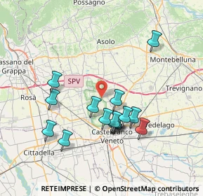 Mappa Via A. De Gasperi, 31039 Riese Pio X TV, Italia (6.818)