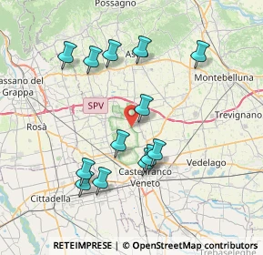 Mappa Via A. De Gasperi, 31039 Riese Pio X TV, Italia (7.21385)