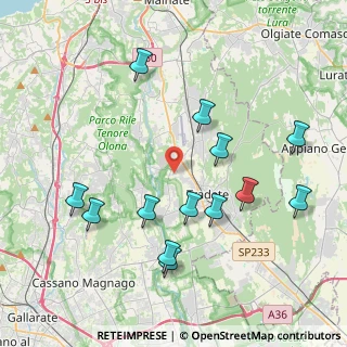 Mappa Via Tintoretto, 21050 Lonate Ceppino VA, Italia (4.23846)