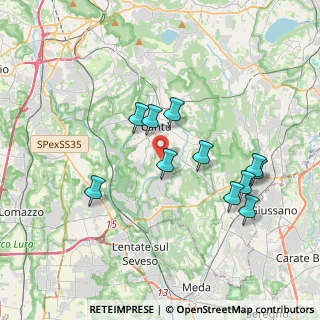 Mappa Via G. Rossini, 22060 Figino Serenza CO, Italia (3.45727)