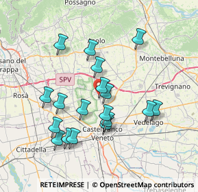 Mappa Via Ugo Foscolo, 31039 Riese Pio X TV, Italia (6.89389)