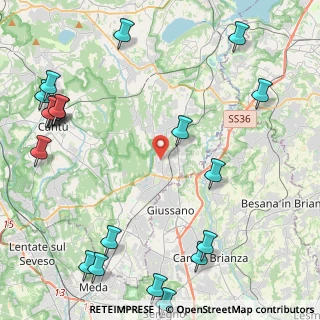 Mappa Via San Giuseppe, 22060 Arosio CO, Italia (6.192)