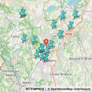Mappa Via San Giuseppe, 22060 Arosio CO, Italia (3.73375)