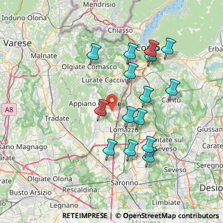Mappa Via Castelli, 22070 Guanzate CO, Italia (7.25667)