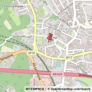 Mappa Via Piave, 16, 21029 Vergiate, Varese (Lombardia)