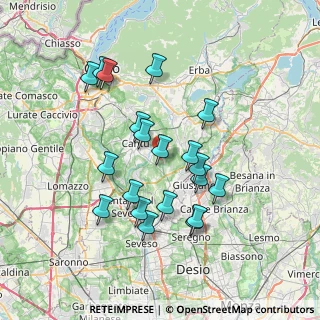 Mappa Via Pascoli, 22063 Cantù CO, Italia (6.7455)