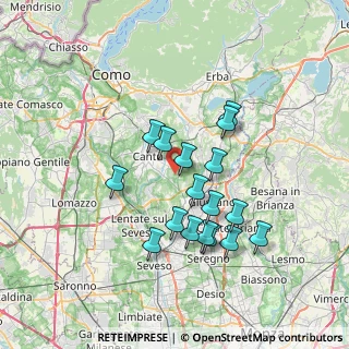 Mappa Via Pascoli, 22063 Cantù CO, Italia (6.25353)