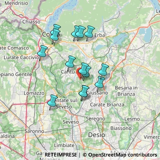 Mappa Via Pascoli, 22063 Cantù CO, Italia (6.09071)