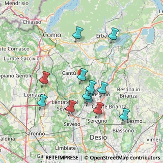 Mappa Via Pascoli, 22063 Cantù CO, Italia (7.10167)